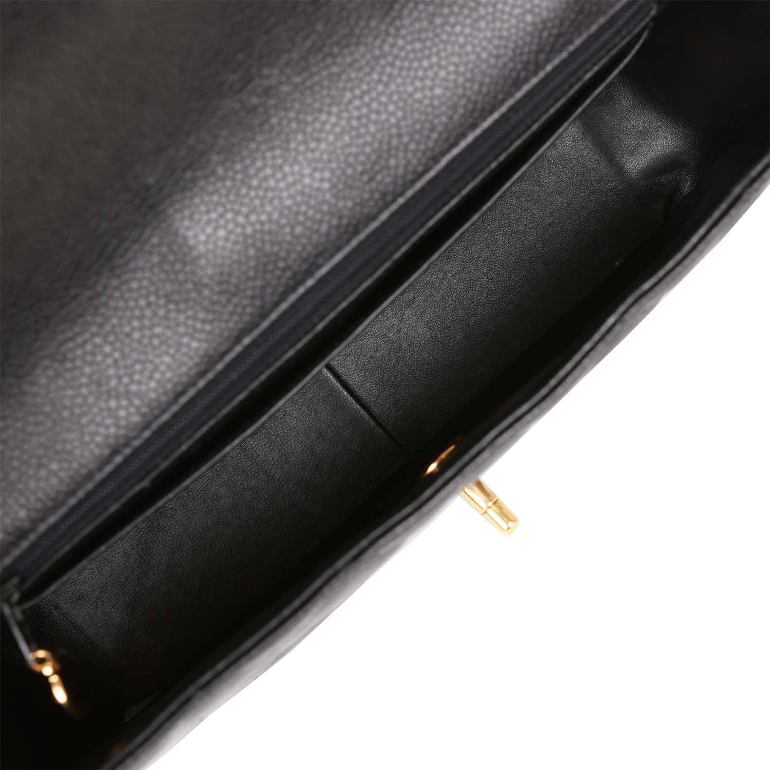 Vintage Chanel Medium Diana Flap Bag Black Caviar Gold Hardware - Image 8