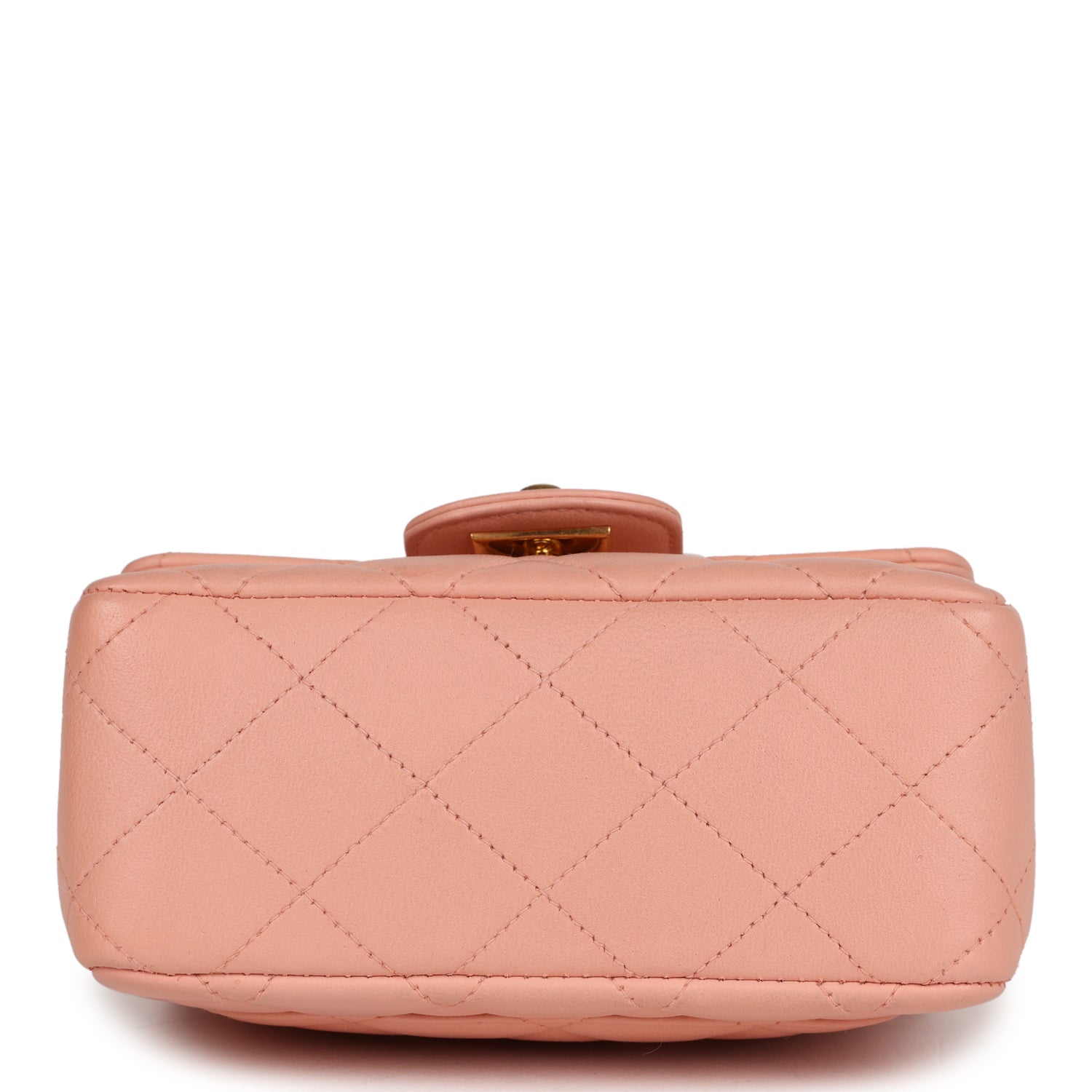 Vintage Chanel Kelly Parent and Child Flap Bag Set Pink Lambskin Gold Hardware - Image 11