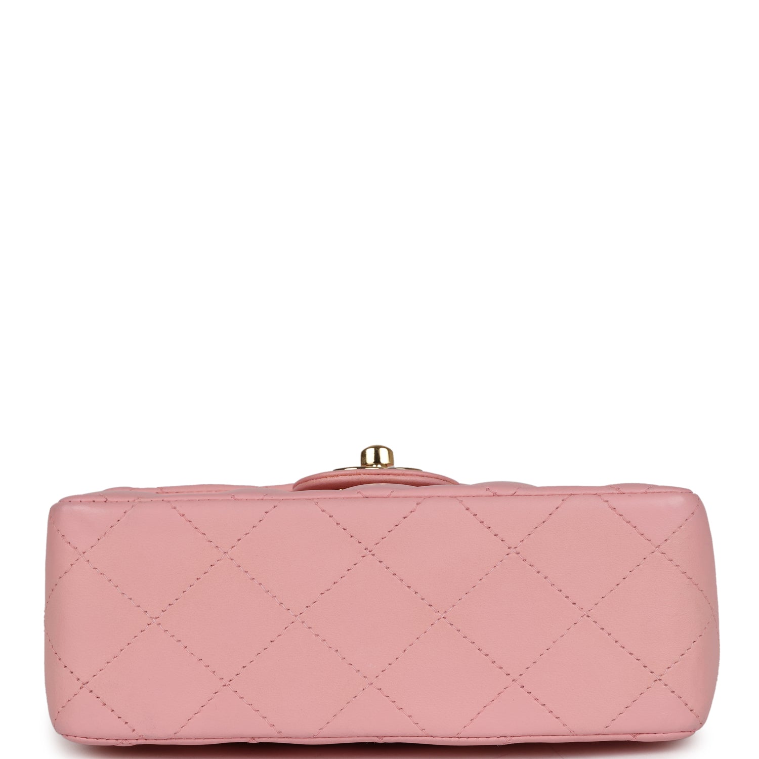 Vintage Chanel Mini Square Flap Light Pink Lambskin Gold Hardware - Image 6