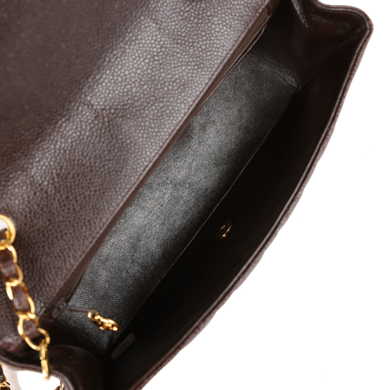 Vintage Chanel Medium Diana Flap Bag Brown Caviar Gold Hardware - Image 8