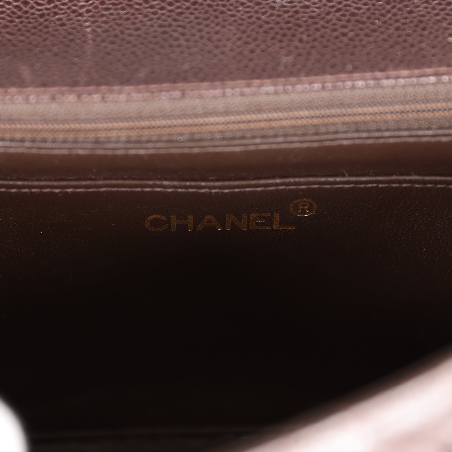 Vintage Chanel Medium Diana Flap Bag Brown Caviar Gold Hardware - Image 9