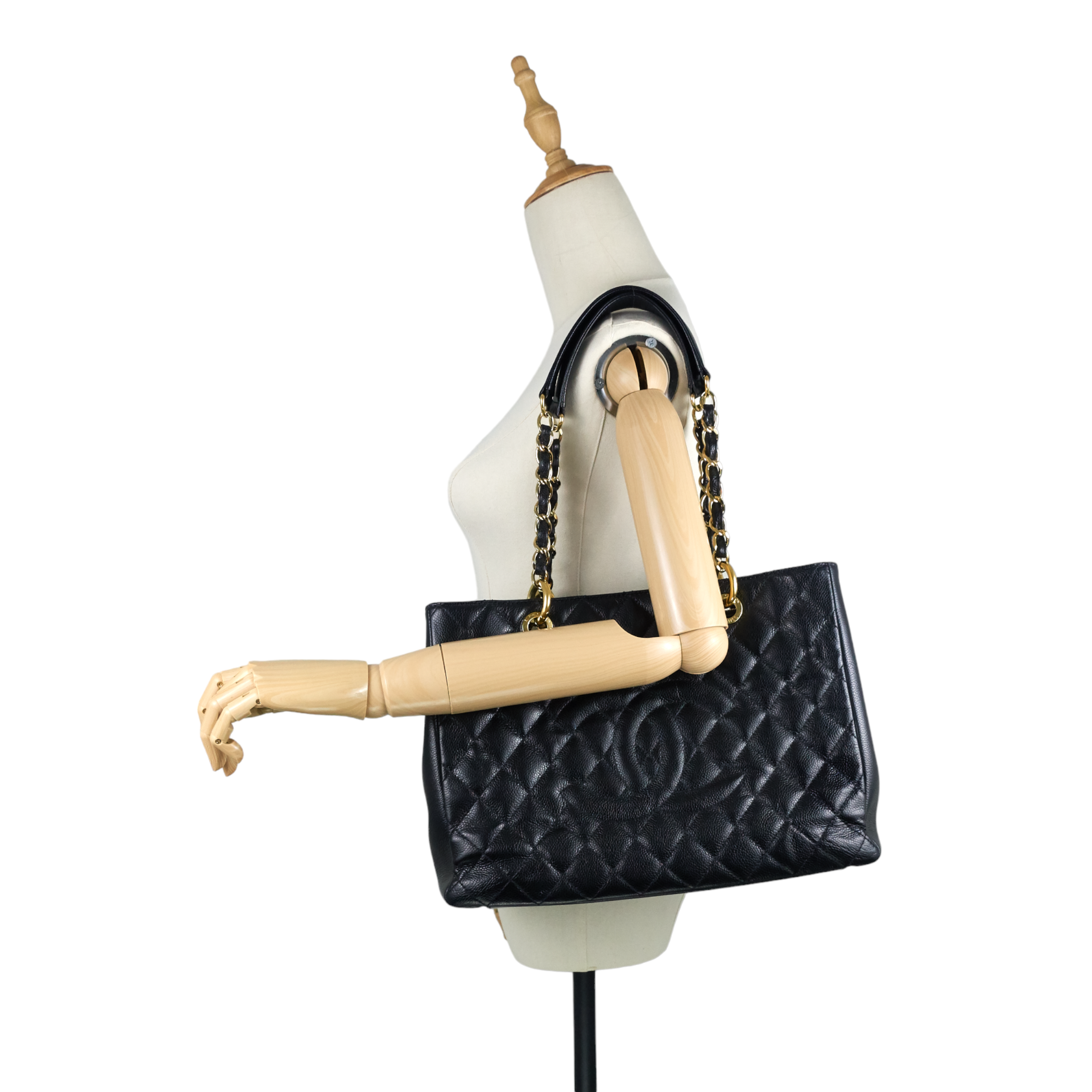 Grand Shopping Tote GST Large Caviar Leather Bag - Image 11