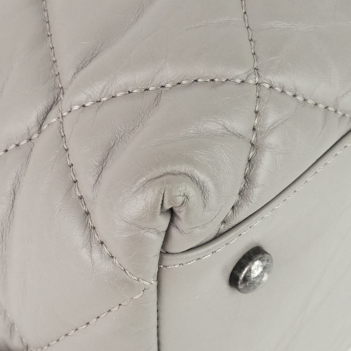 Aged Calfskin Small Bowling Bag - Image 9