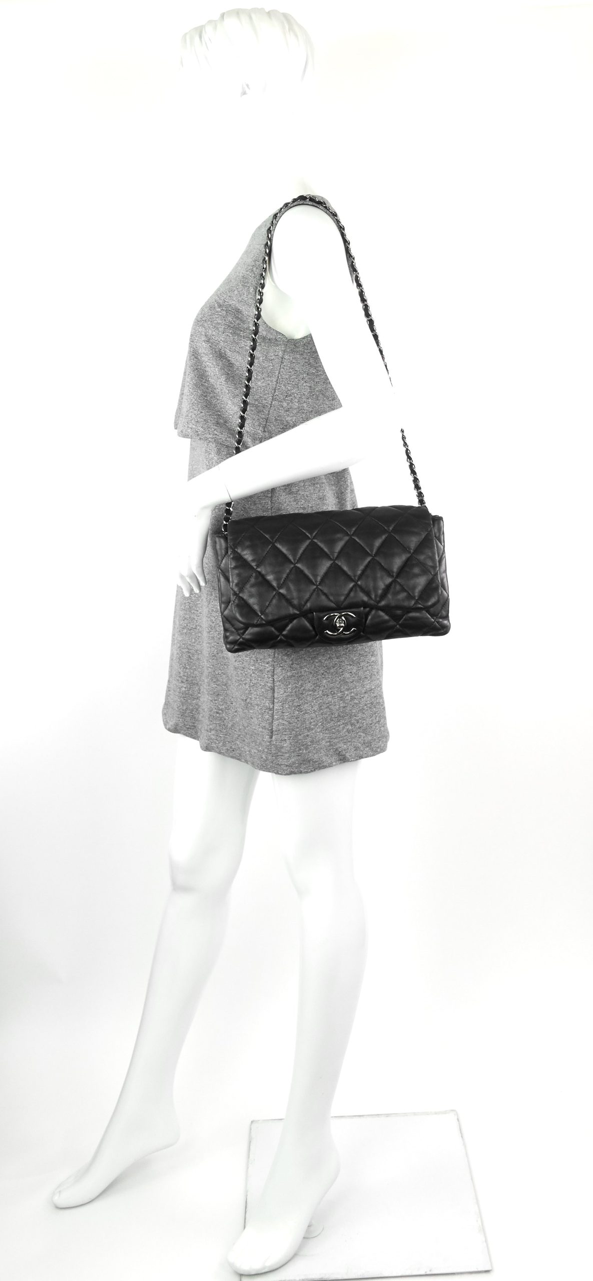 Accordion Lambskin Flap Bag - Image 14