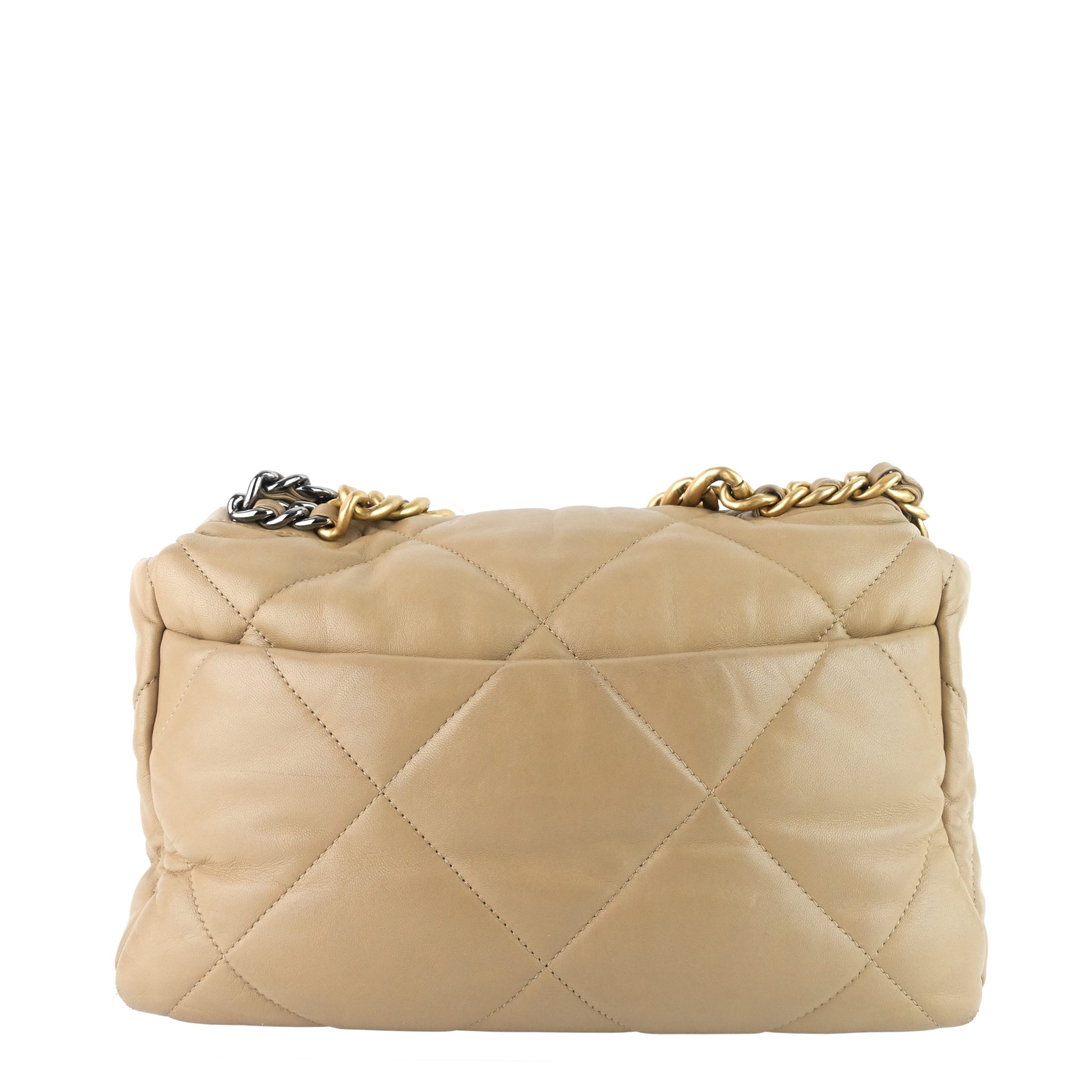 19 Large Quilted Lambskin Leather Flap Bag - Image 2