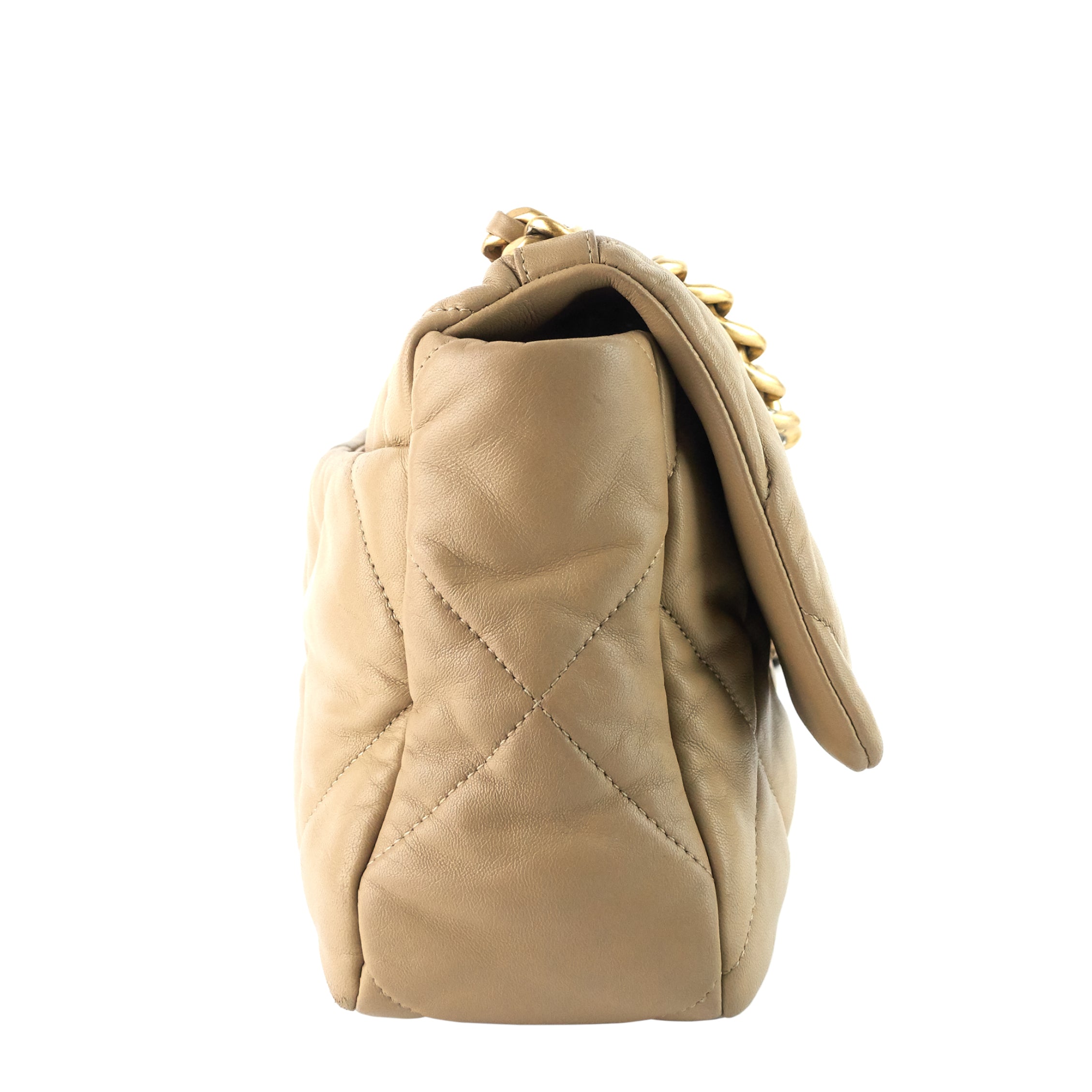 19 Large Quilted Lambskin Leather Flap Bag - Image 4