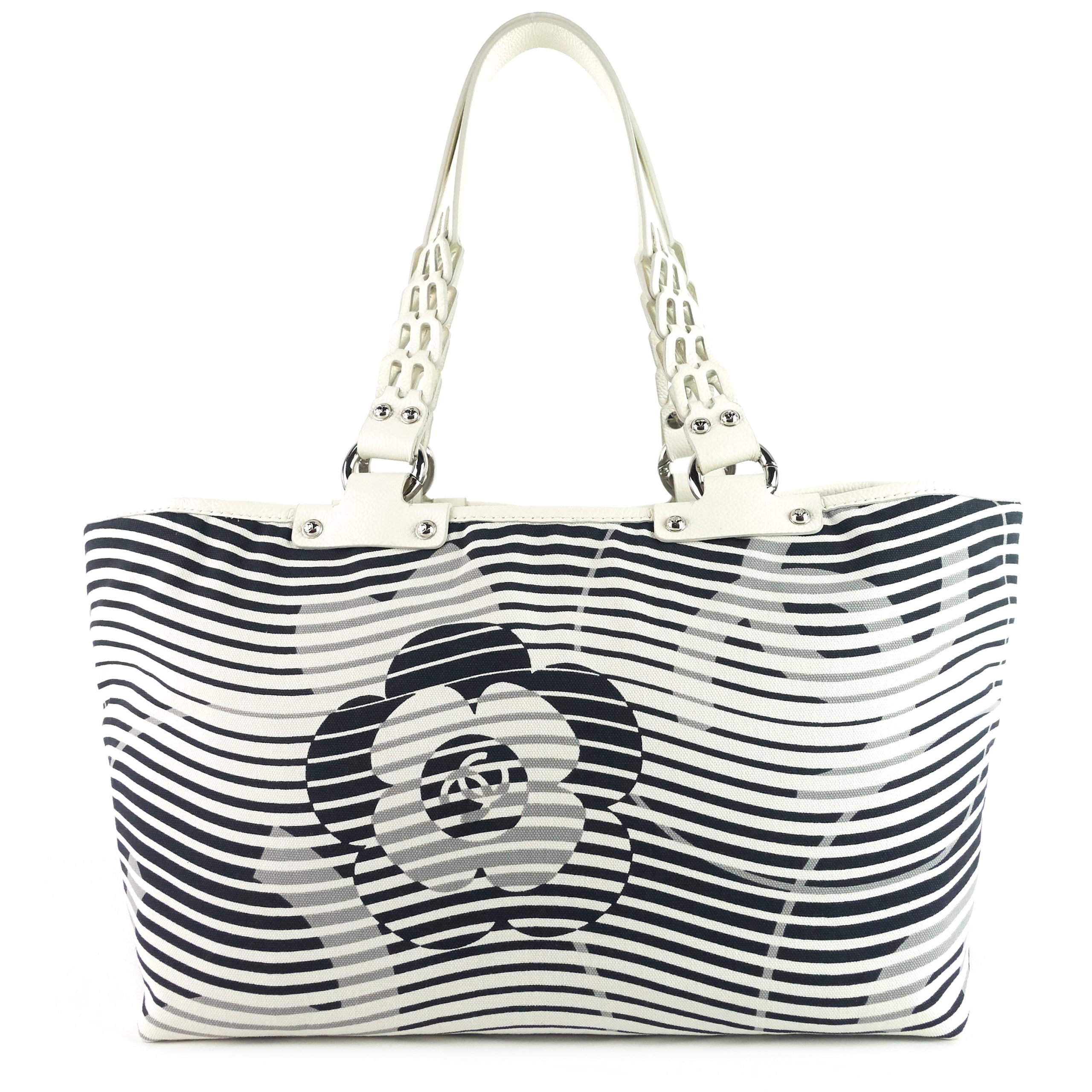 Camellia Flower Canvas Beach Tote Bag