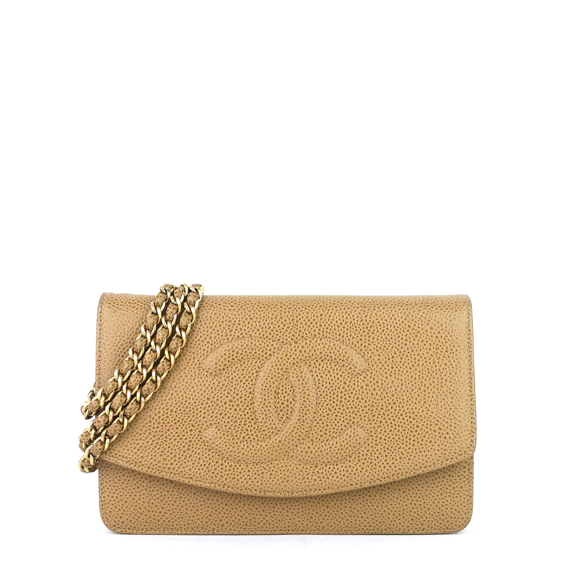 Timeless Caviar Leather Wallet on Chain