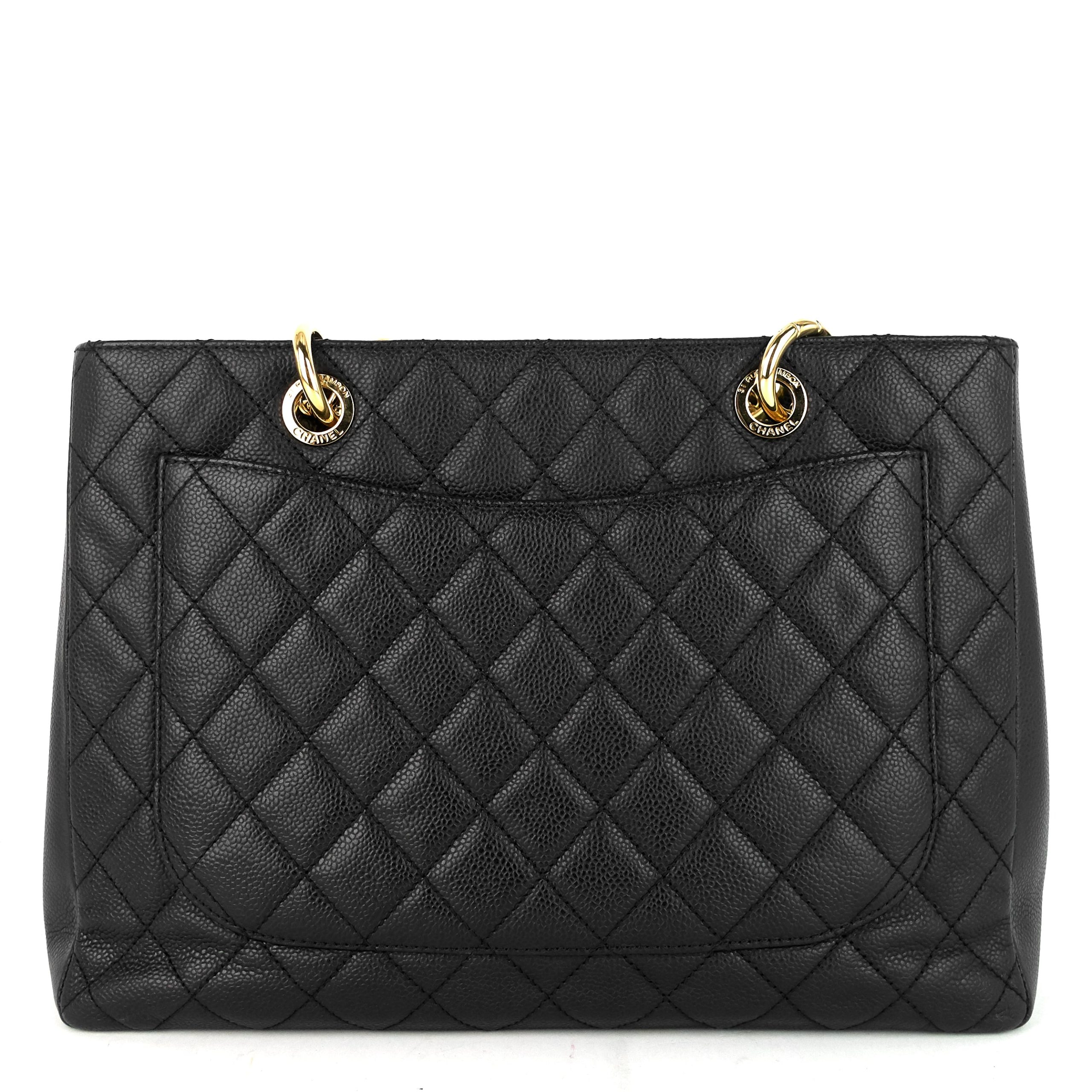 Grand Shopping Tote Caviar Leather Bag - Image 3