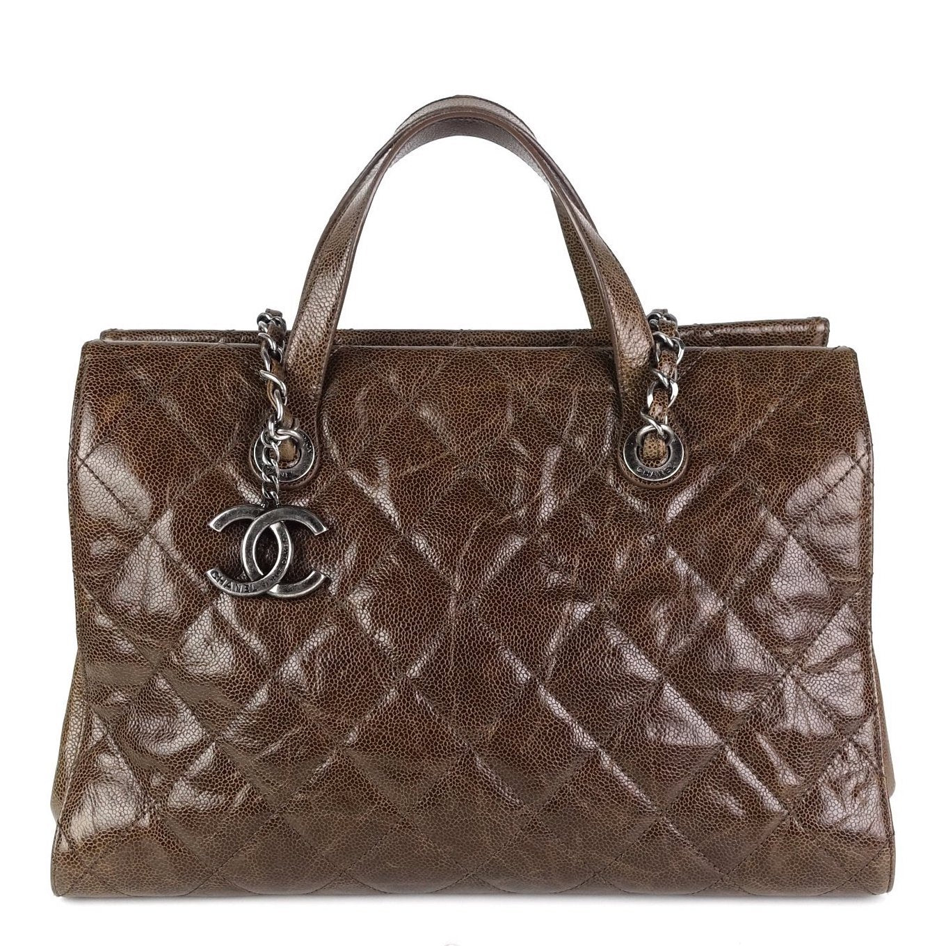CC Crave Caviar Leather Tote Bag