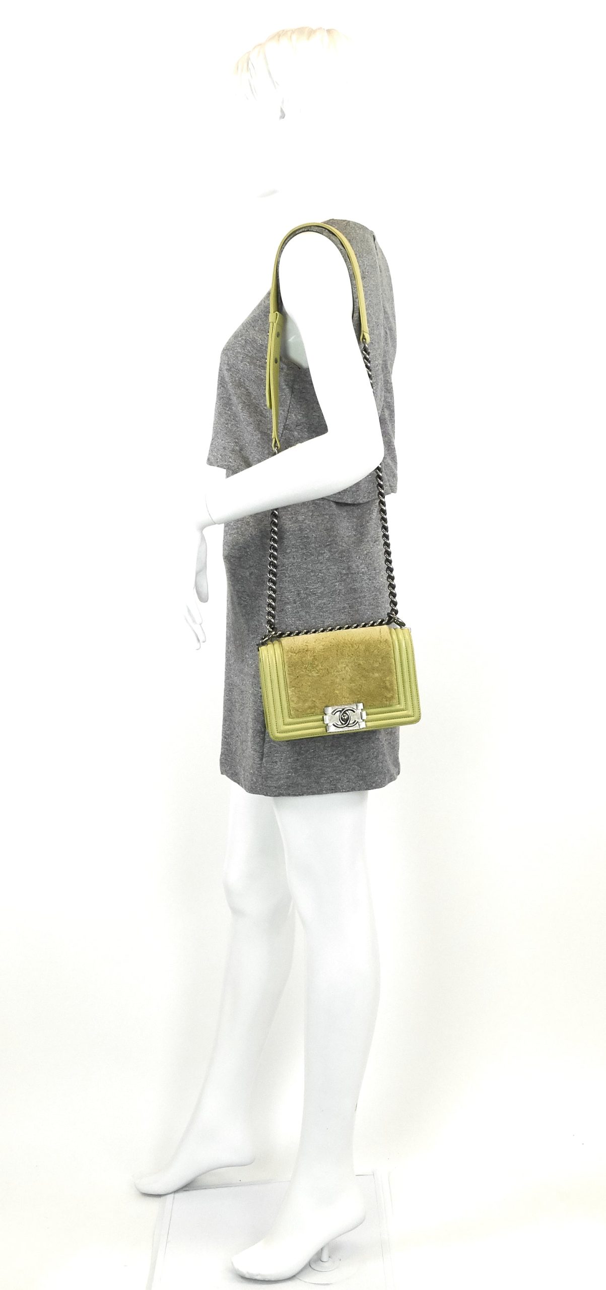 Boy Flap Leather and Rabbit Fur Bag - Image 9
