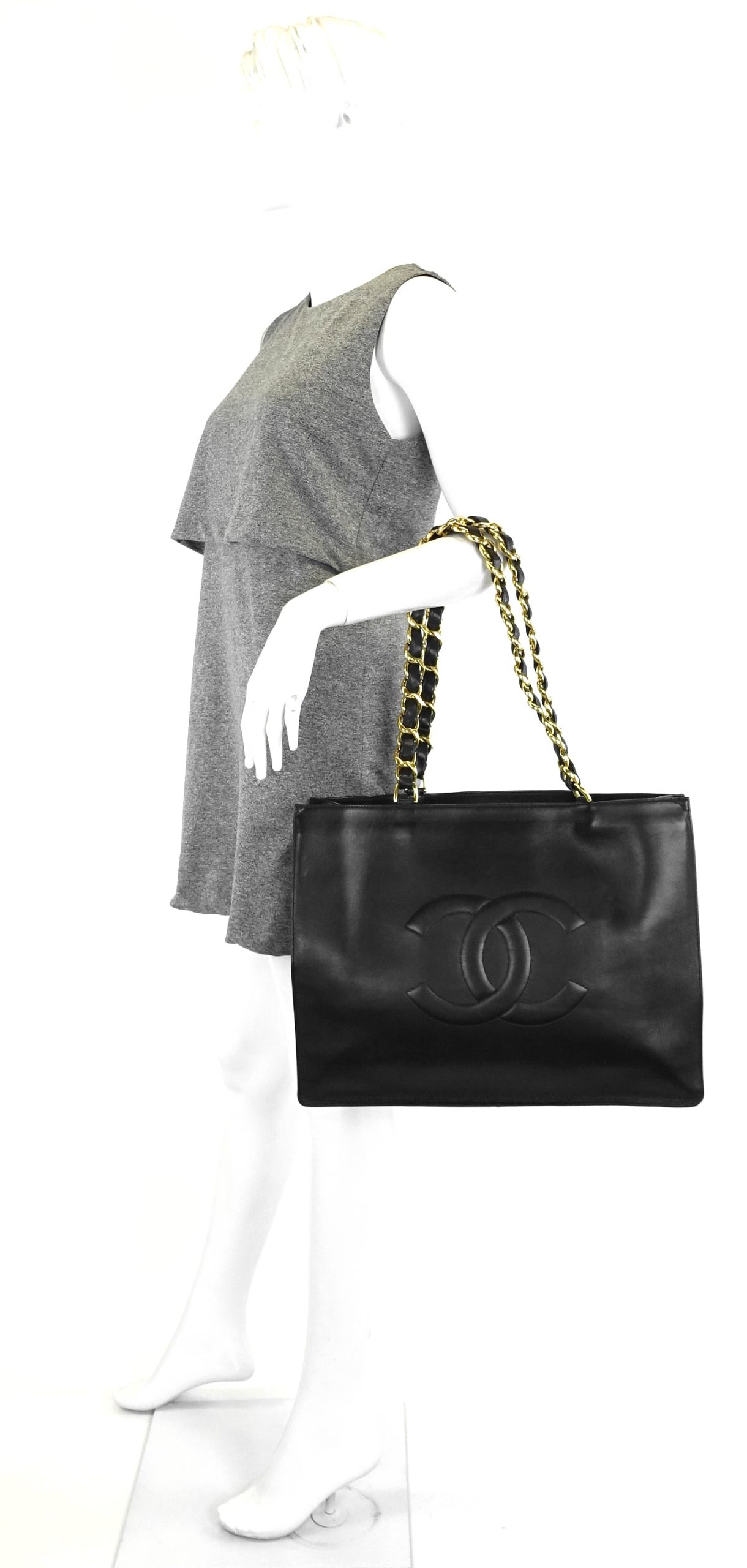 Lambskin Leather Jumbo Shopping Tote Bag - Image 10