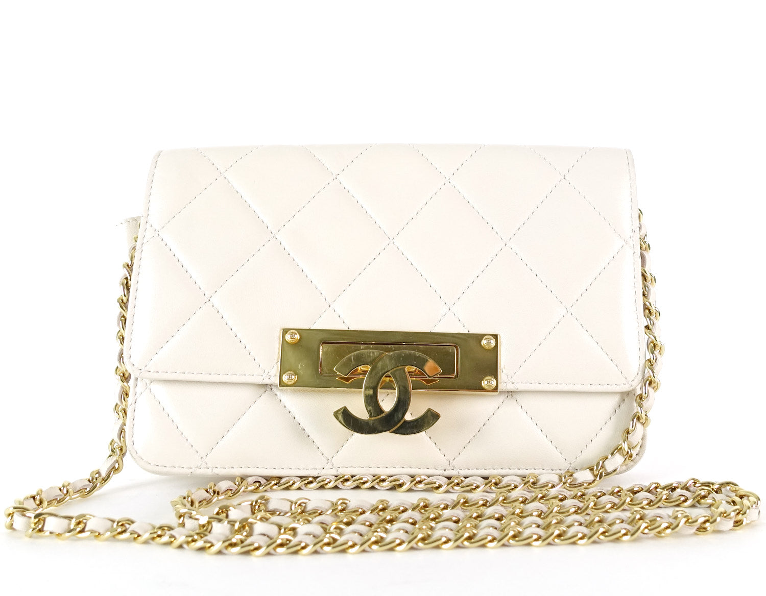 Wallet on Chain Golden Class Lambskin Leather Bag