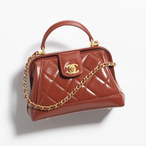 Chanel Mini Bag With Top Handle Caramel Brown-1
