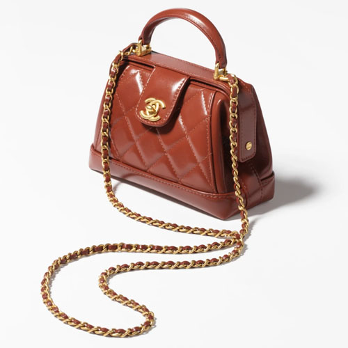 Chanel Mini Bag With Top Handle Caramel Brown-2