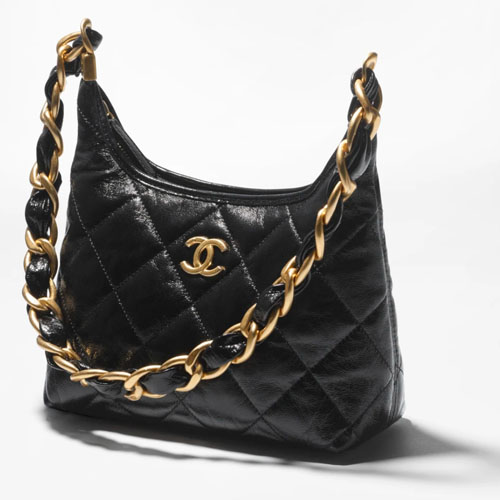 Chanel Small Hobo Bag Lambskin Black-2