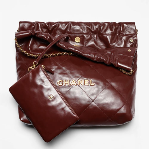Chanel 22 Mini Handbag Dark Brown-3