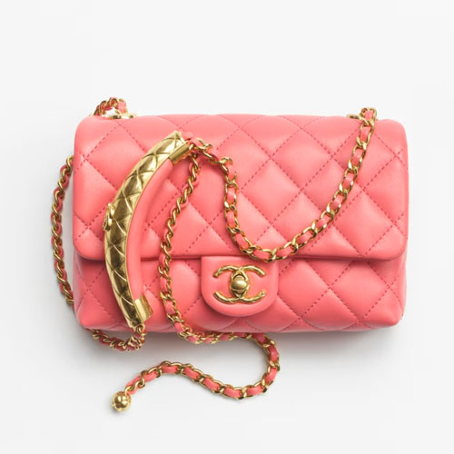 Chanel Mini Flap Bag Pink Lambskin-1