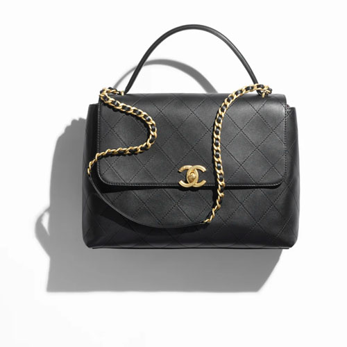 MAXI FLAP BAG WITH TOP HANDLE-1