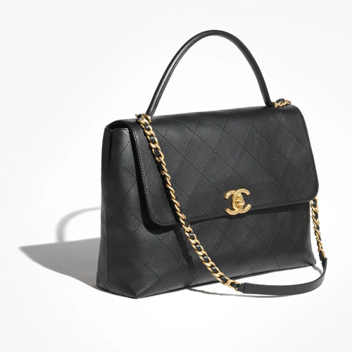 MAXI FLAP BAG WITH TOP HANDLE-2