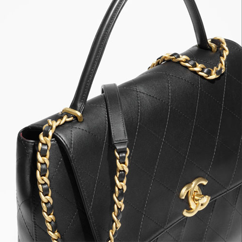 MAXI FLAP BAG WITH TOP HANDLE-4