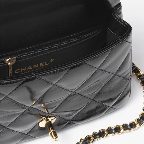 MINI FLAP BAG WITH TOP HANDLE-3