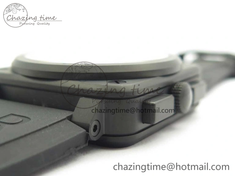 MIROTIME BR 03-94 Chrono PVD Brown Dial Black Markers on Black Rubber Strap A7750 (Free Nylon Strap) SoftTouch 4867