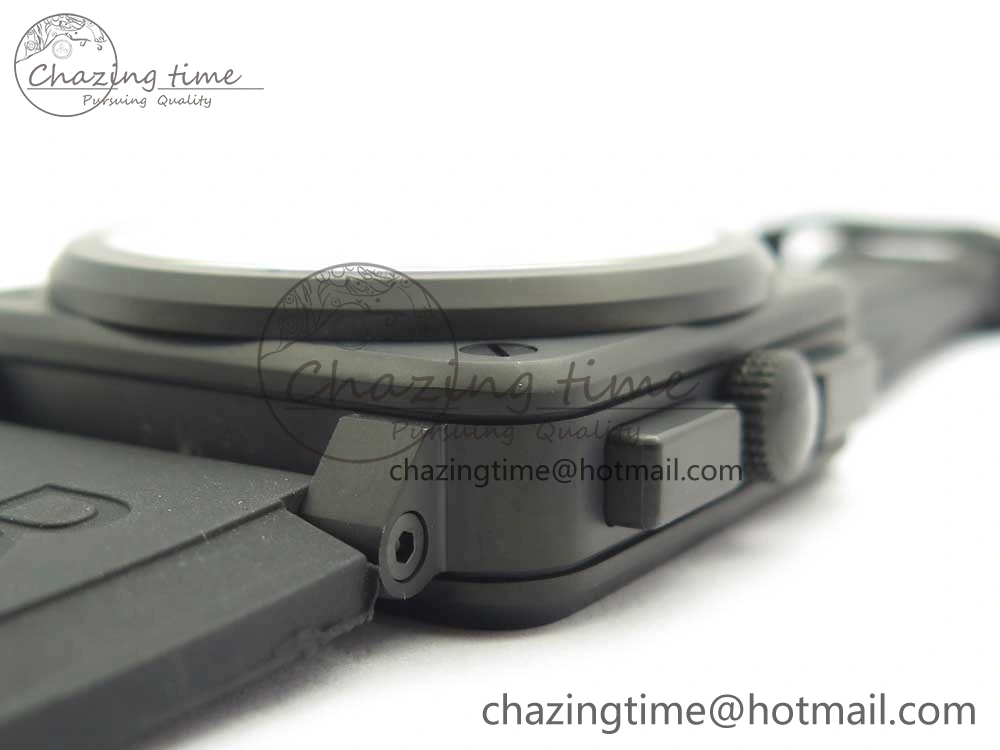 MIROTIME BR 03-94 Chrono PVD Brown Dial Black Markers on Black Rubber Strap A7750 (Free Nylon Strap) SoftTouch 4867