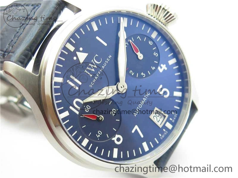 MIROTIME Supportive Big Pilot IW501008 “Boutique London” SS ZF Best Edition Blue Dial on Blue Leather Strap A 7106