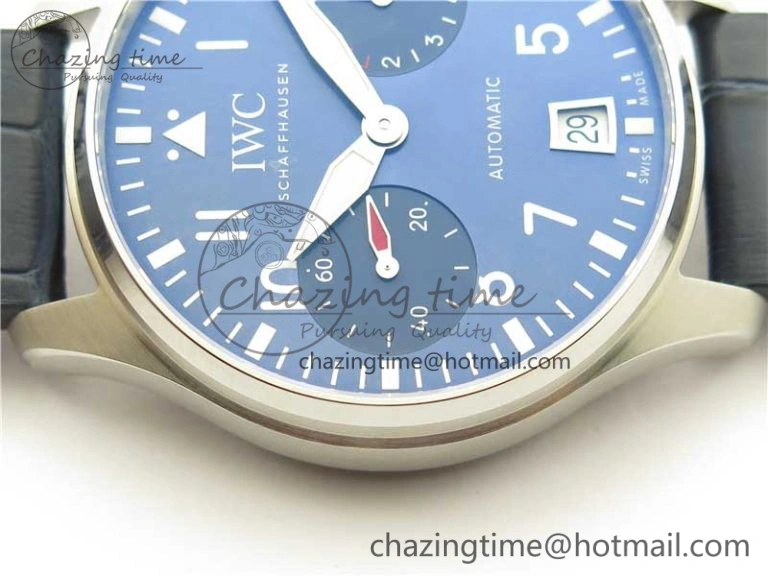 MIROTIME Supportive Big Pilot IW501008 “Boutique London” SS ZF Best Edition Blue Dial on Blue Leather Strap A 7106