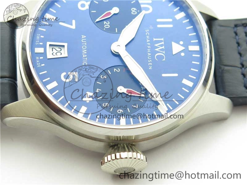 MIROTIME Supportive Big Pilot IW501008 “Boutique London” SS ZF Best Edition Blue Dial on Blue Leather Strap A 7106
