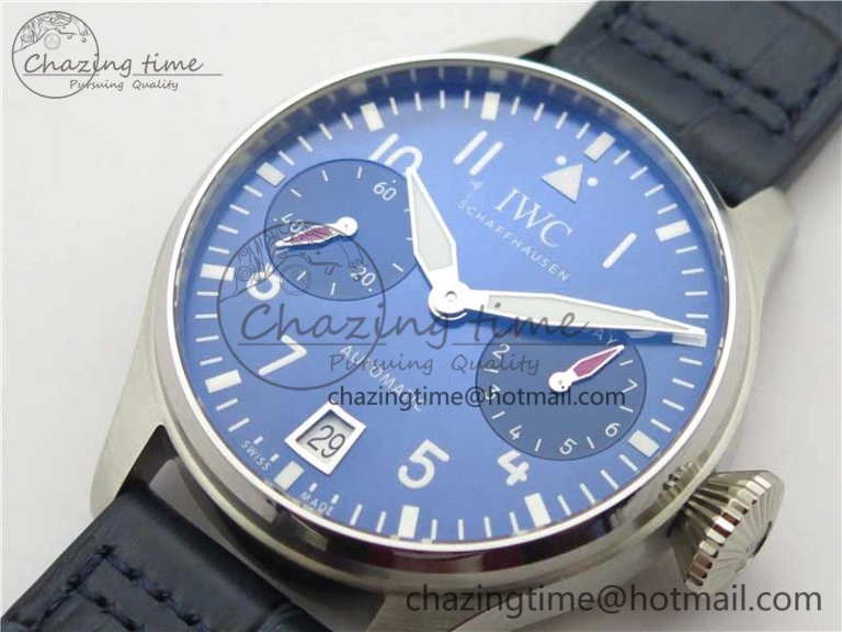 MIROTIME Supportive Big Pilot IW501008 “Boutique London” SS ZF Best Edition Blue Dial on Blue Leather Strap A 7106