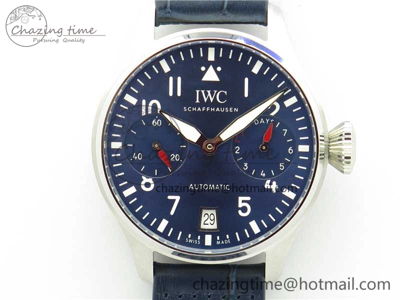 MIROTIME Supportive Big Pilot IW501008 “Boutique London” SS ZF Best Edition Blue Dial on Blue Leather Strap A 7106