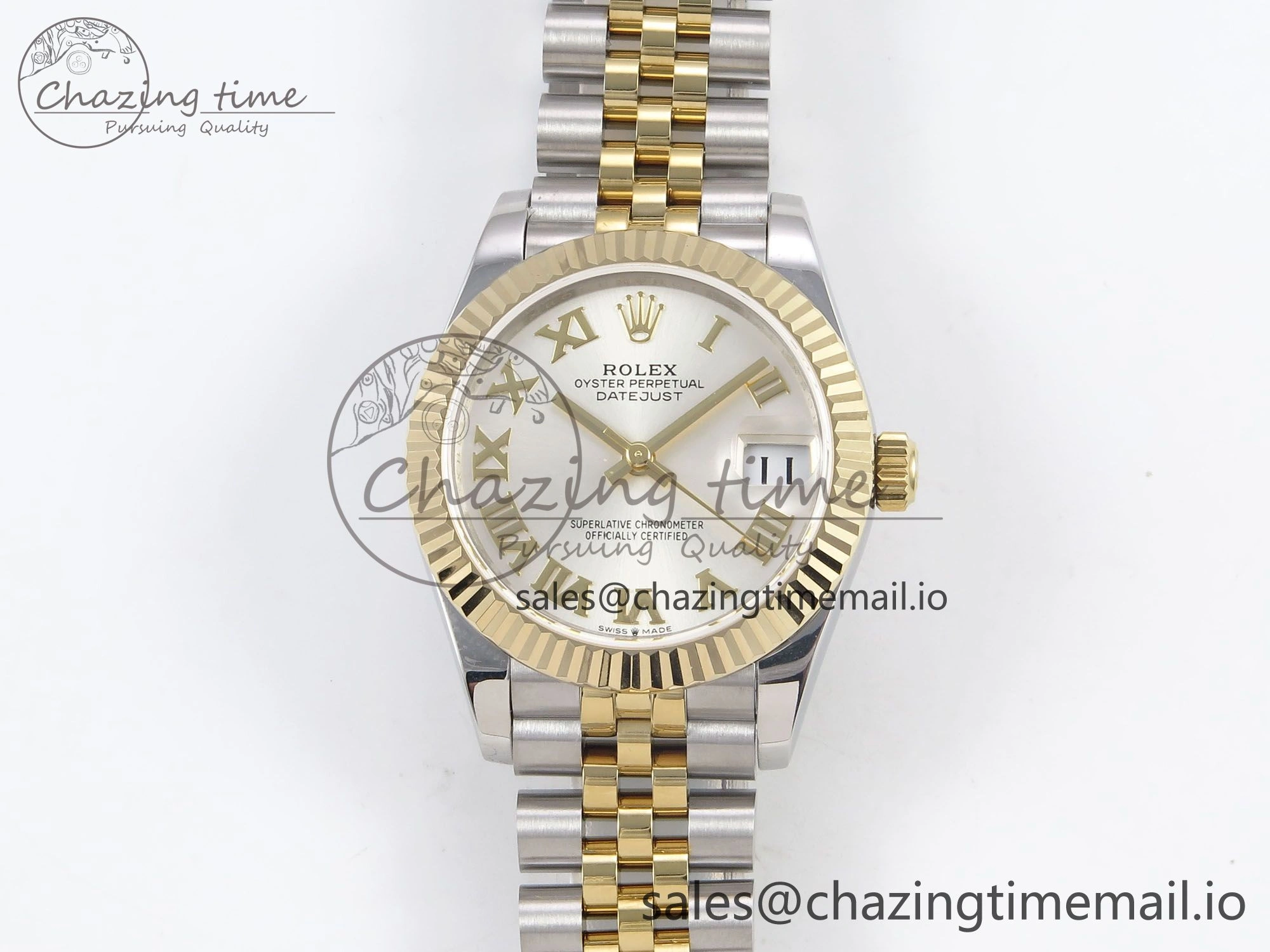MIROTIME Upgraded DateJust 31 278273 SS YG GMF 1:1 Best Edition 904L Steel Silver Roman Dial on Jubilee Bracelet A 1155
