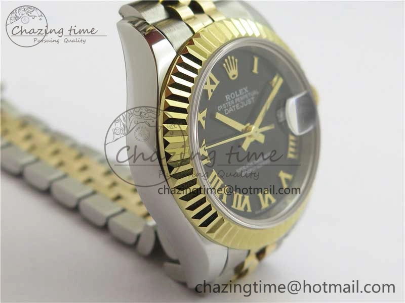 MIROTIME SportInspired Datejust 28mm 279173 SS YG BP Maker Best Edition Black Roman Markers Dial on SS YG Jubilee Bracelet ETA 10300