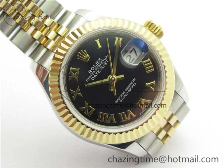 MIROTIME SportInspired Datejust 28mm 279173 SS YG BP Maker Best Edition Black Roman Markers Dial on SS YG Jubilee Bracelet ETA 10300