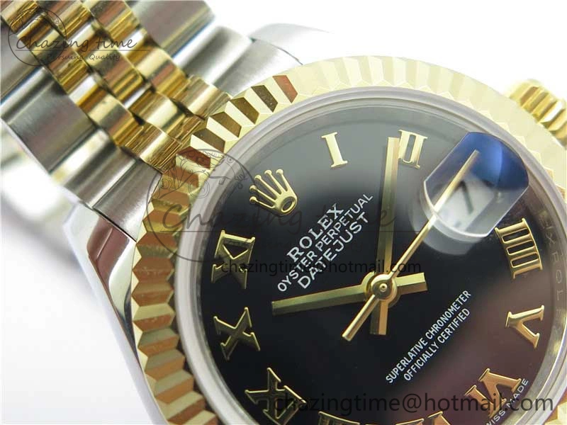 MIROTIME SportInspired Datejust 28mm 279173 SS YG BP Maker Best Edition Black Roman Markers Dial on SS YG Jubilee Bracelet ETA 10300