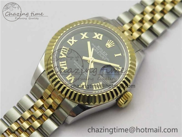 MIROTIME SportInspired Datejust 28mm 279173 SS YG BP Maker Best Edition Black Roman Markers Dial on SS YG Jubilee Bracelet ETA 10300