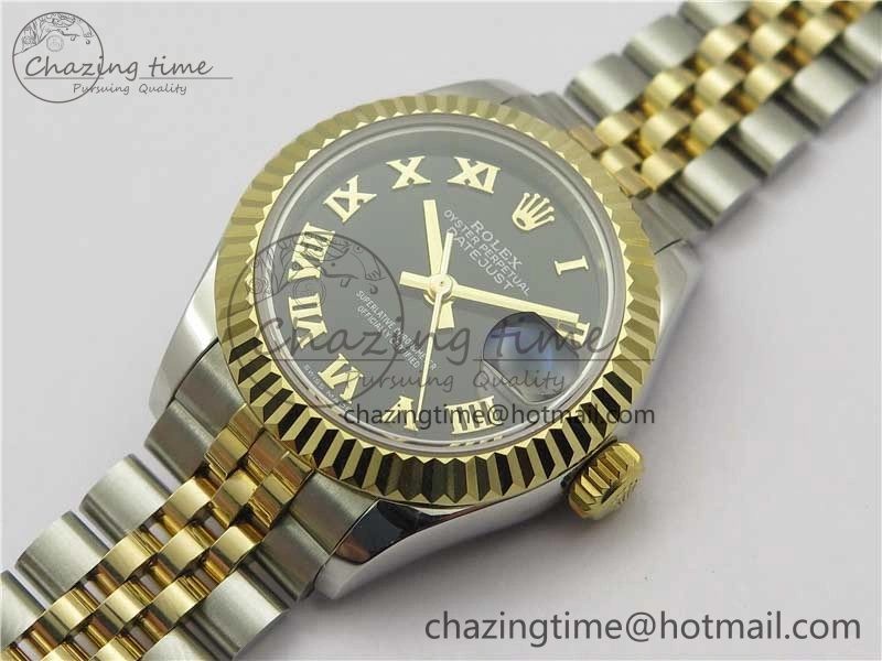 MIROTIME SportInspired Datejust 28mm 279173 SS YG BP Maker Best Edition Black Roman Markers Dial on SS YG Jubilee Bracelet ETA 10300