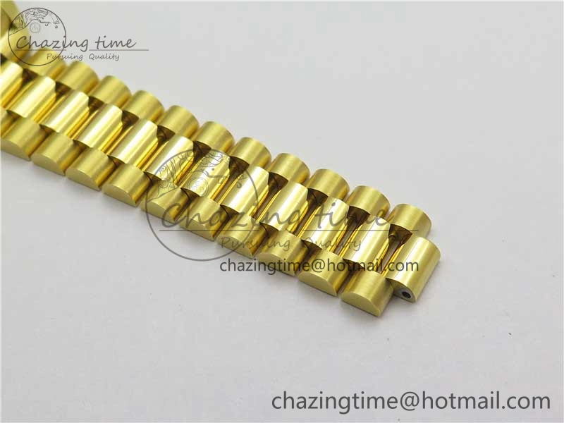 MIROTIME Comfortable Daydate 278288 31mm YG EWF Best Edition Green Malachite Dial on YG President Bracelet ETA 10331