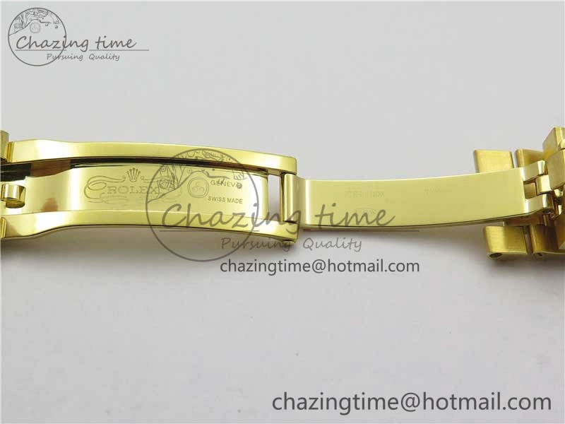 MIROTIME Comfortable Daydate 278288 31mm YG EWF Best Edition Green Malachite Dial on YG President Bracelet ETA 10331
