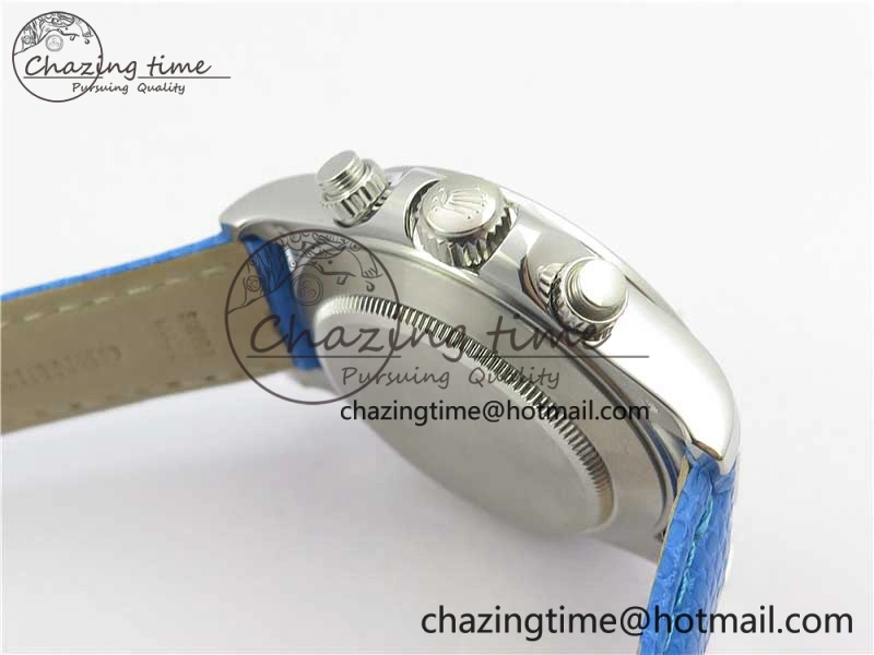 MIROTIME Unique Daytona 116519 OXF Best Edition Blue Dial on Blue Leather Strap A 10509