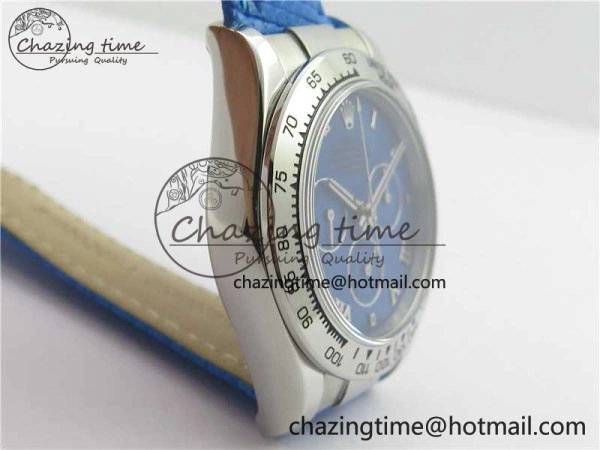 MIROTIME Unique Daytona 116519 OXF Best Edition Blue Dial on Blue Leather Strap A 10509