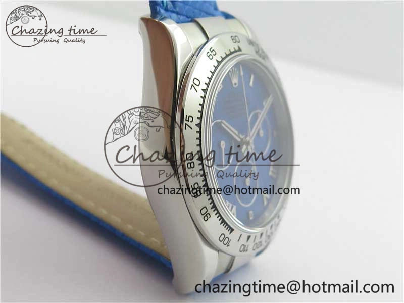 MIROTIME Unique Daytona 116519 OXF Best Edition Blue Dial on Blue Leather Strap A 10509