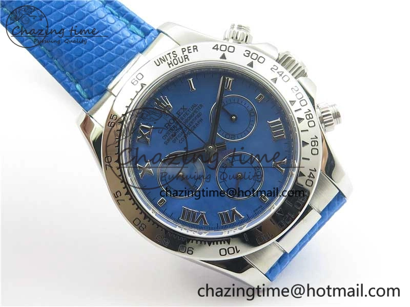 MIROTIME Unique Daytona 116519 OXF Best Edition Blue Dial on Blue Leather Strap A 10509