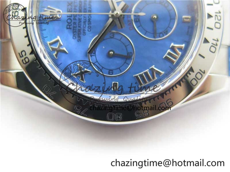 MIROTIME Unique Daytona 116519 OXF Best Edition Blue Dial on Blue Leather Strap A 10509