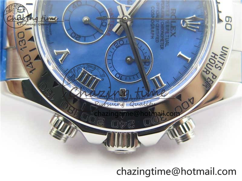 MIROTIME Unique Daytona 116519 OXF Best Edition Blue Dial on Blue Leather Strap A 10509