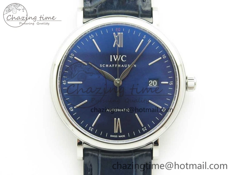 MIROTIME Portofino Automatic SS FKF 1:1 Best Edition Blue Dial on Blue Leather Strap A Cozy 7133