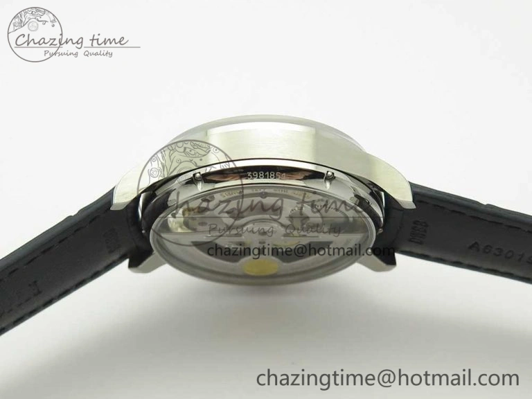 MIROTIME Portuguese Tourbillon IW5046 SS ZF Best Edition White Dial Blue Markers on Blue Leather Strap Fashionable 7149
