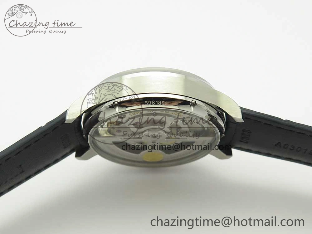MIROTIME Portuguese Tourbillon IW5046 SS ZF Best Edition White Dial Blue Markers on Blue Leather Strap Fashionable 7149